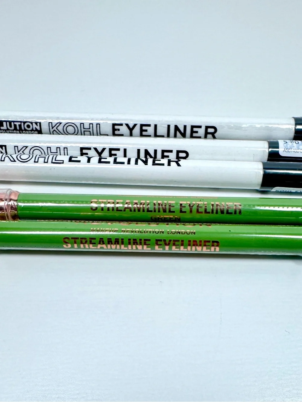 Revolution Eyeliner Bundle White & Green Set of 5 NEW